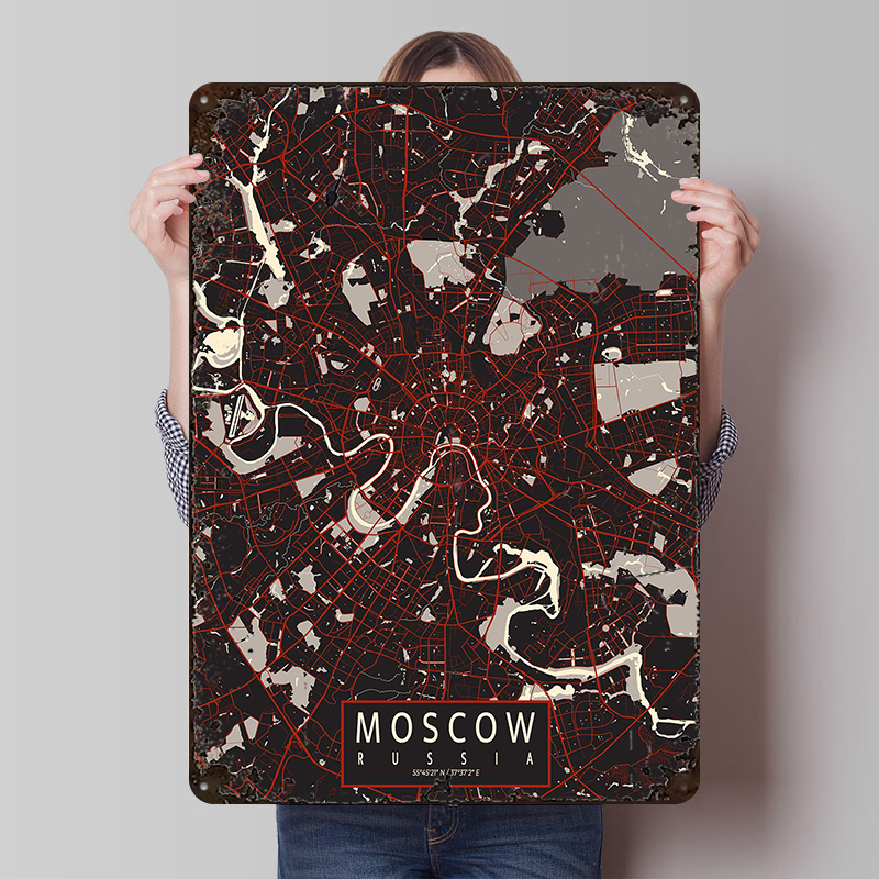 Custom Map Poster - Mapa da cidade de Moscou, cartaz
