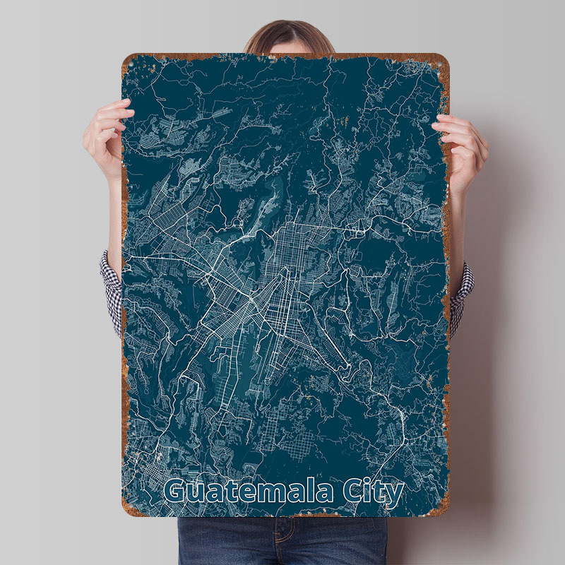 Custom Map Poster - Mapa de Cidade da Guatemala em