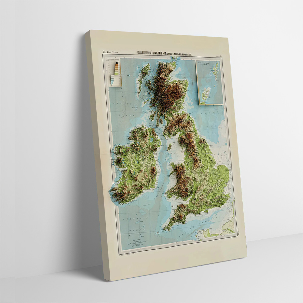 Custom Map Poster - Mapa em relevo 3D das Ilhas