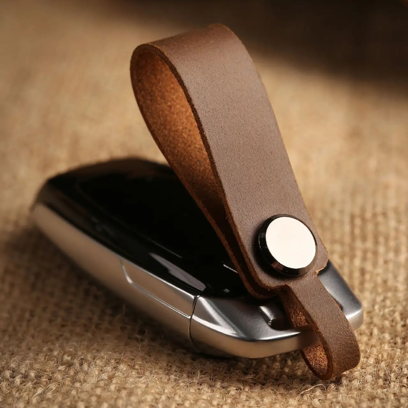 Initial Ring Custom - Chaveiro de couro genuíno com logotipo