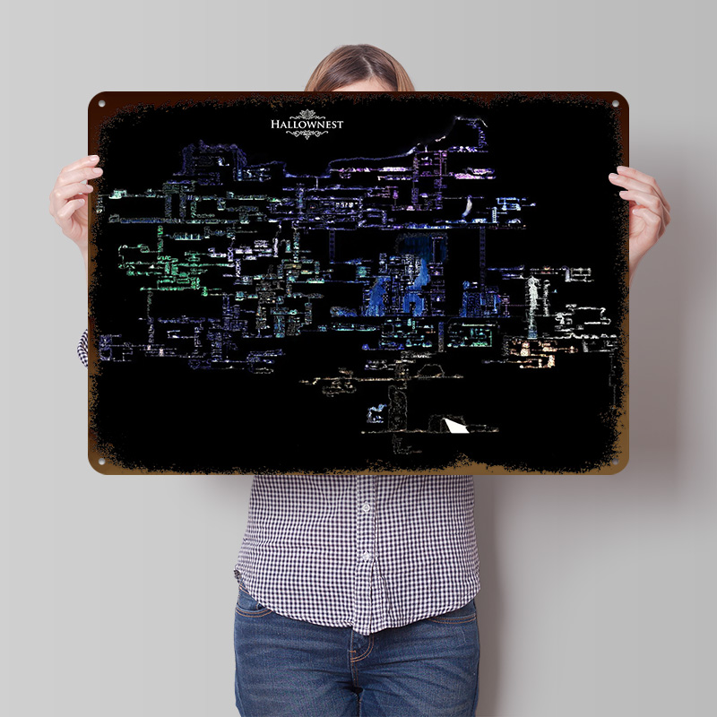 Custom Map Poster - Pôster Metálico 3D Levemente Tridimensional do