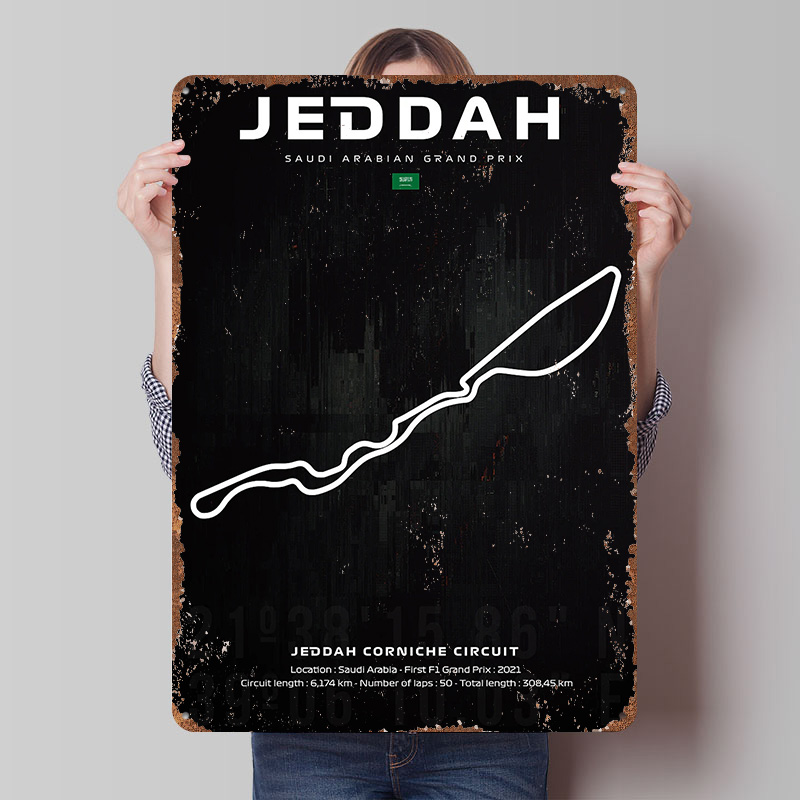 Custom Map Poster - Mapa do Circuito de Jeddah, Pôster