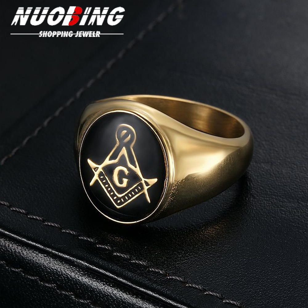 Homens vintage 316l aço inoxid - Initial Ring Custom avaliação e preço