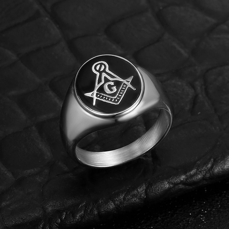 Homens vintage 316l aço inoxid - Initial Ring Custom avaliação e preço