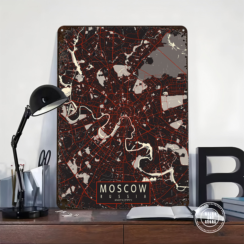 Mapa da cidade de Moscou, cart - Custom Map Poster avaliação e preço