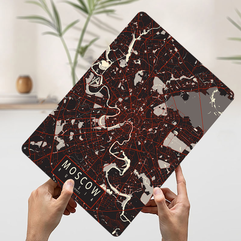 Mapa da cidade de Moscou, cart - Custom Map Poster avaliação e preço