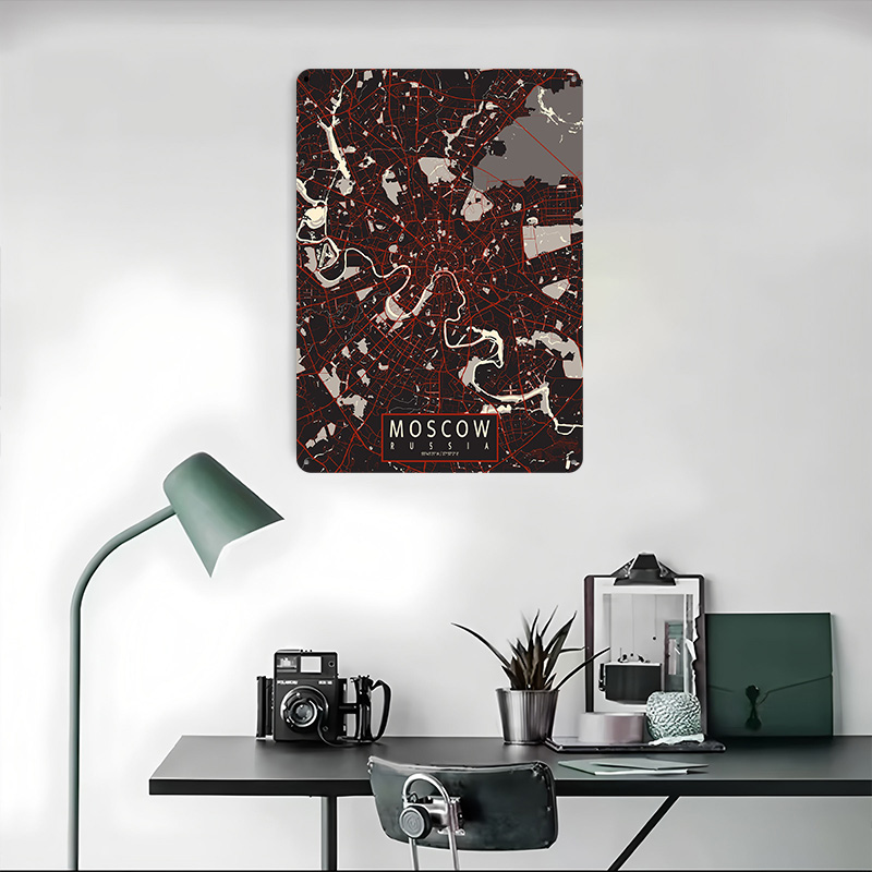 Mapa da cidade de Moscou, cart - Custom Map Poster avaliação e preço