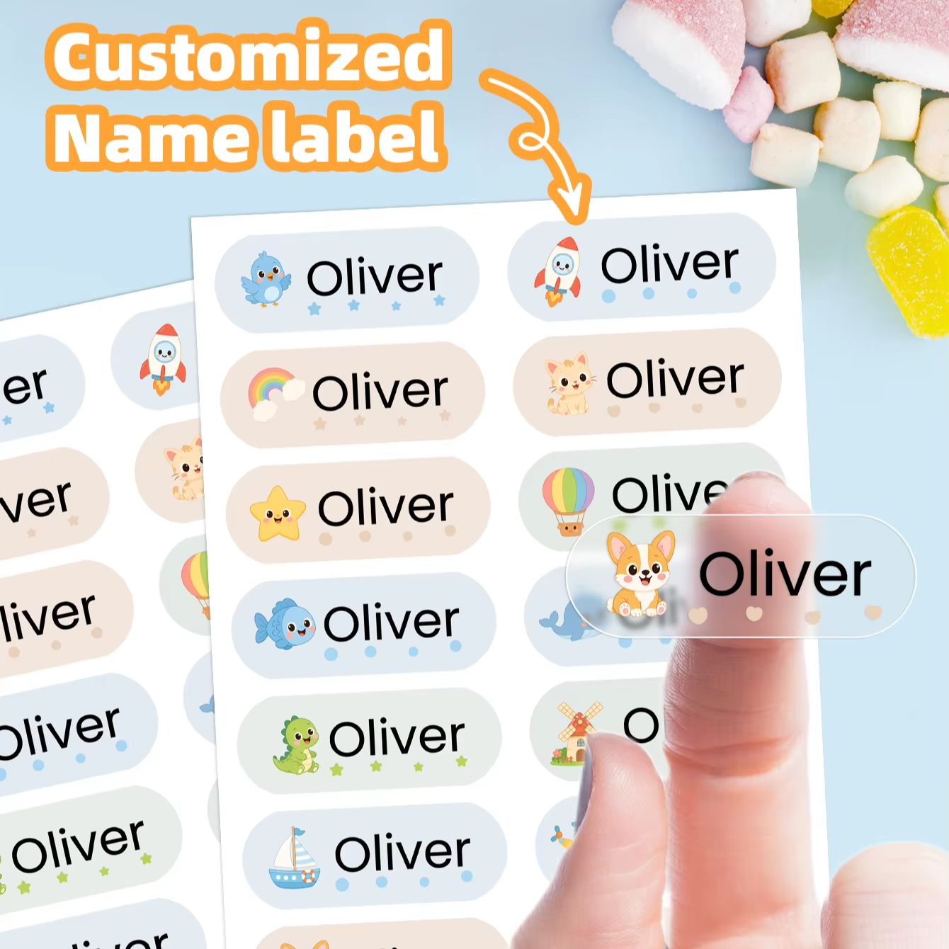 1-400PCS Adesivos Personalizad - Personalised Candle Label avaliação e preço