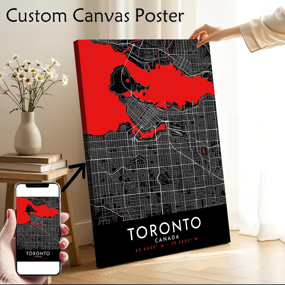 Pôster de Arte em Tela Toronto - Custom Map Poster avaliação e preço