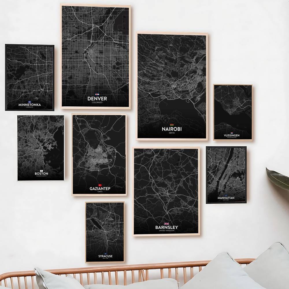 Paris londres nova york person - Custom Map Poster avaliação e preço