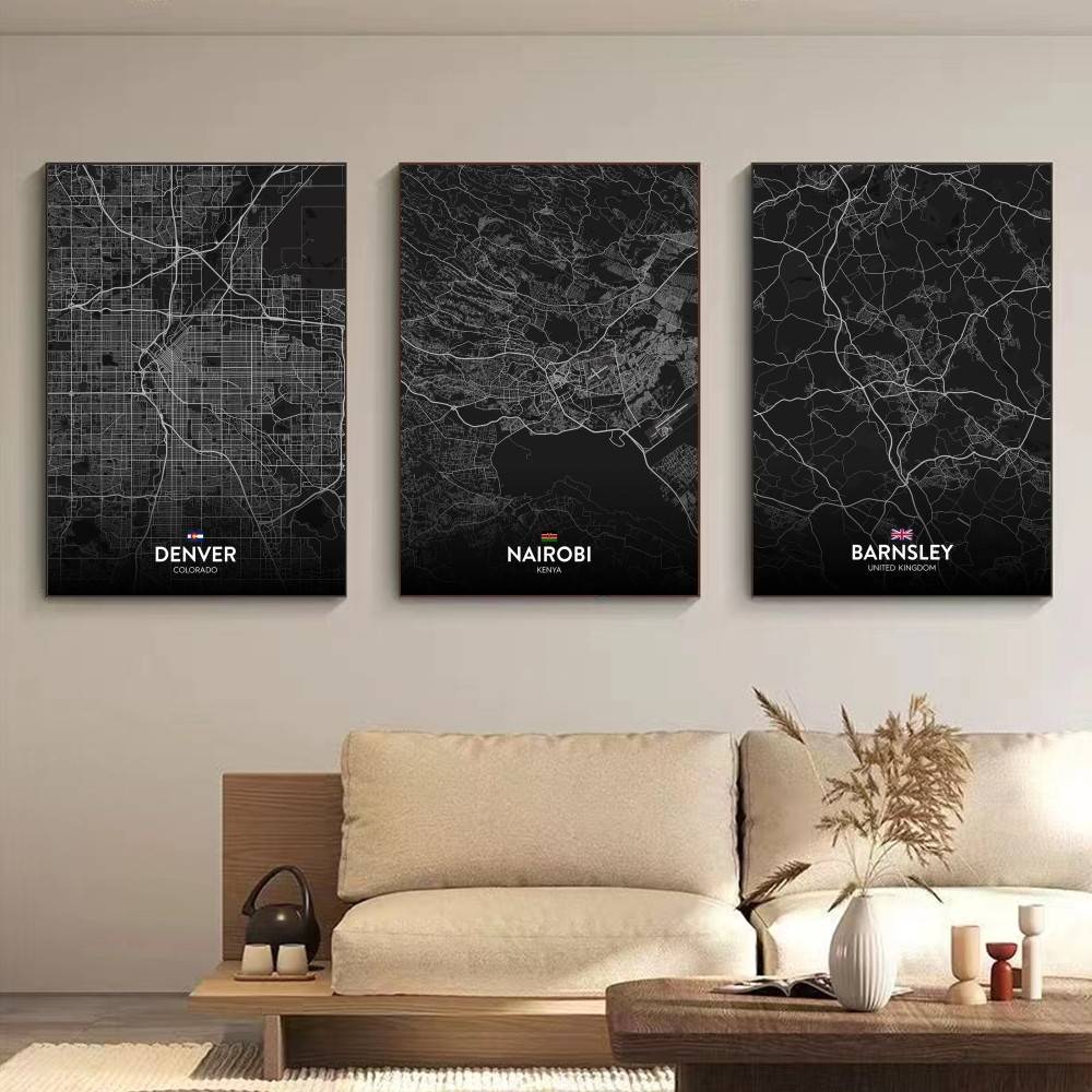 Paris londres nova york person - Custom Map Poster avaliação e preço