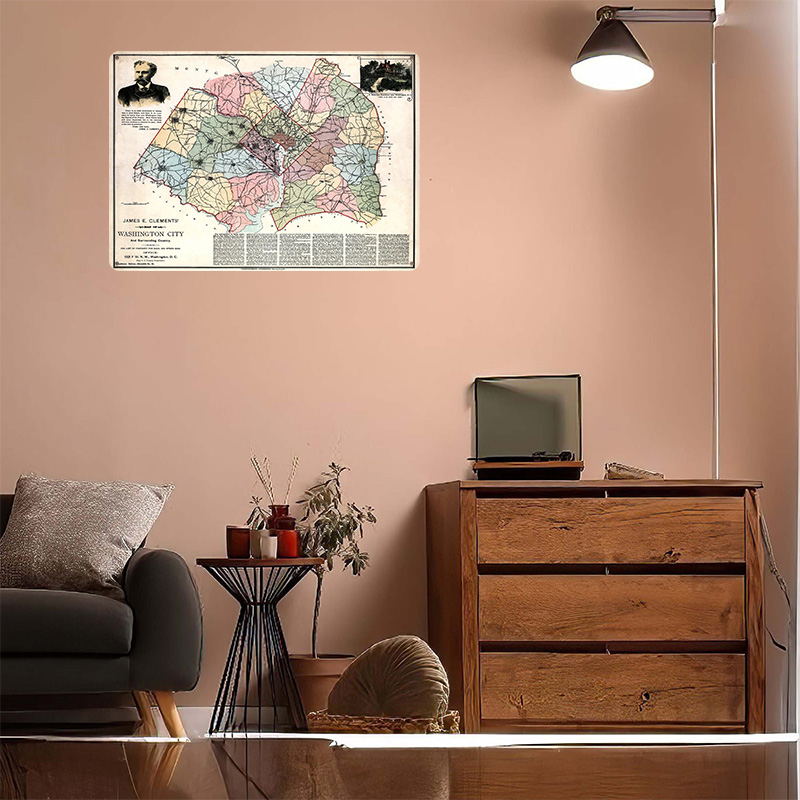 Mapa de Washington D.C. - Pôst - Custom Map Poster avaliação e preço