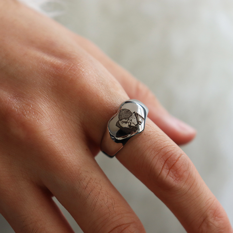 Personalizado gravado imagem l - Initial Ring Custom avaliação e preço