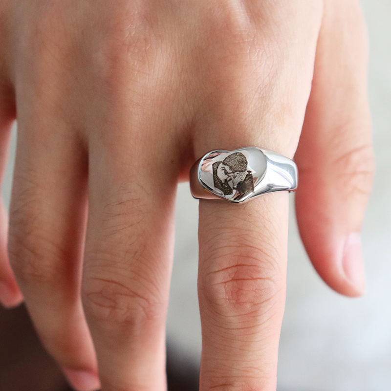 Personalizado gravado imagem l - Initial Ring Custom avaliação e preço