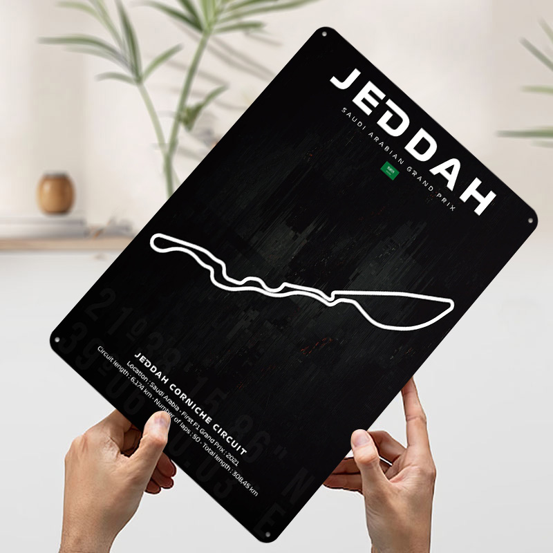Mapa do Circuito de Jeddah, Pô - Custom Map Poster avaliação e preço