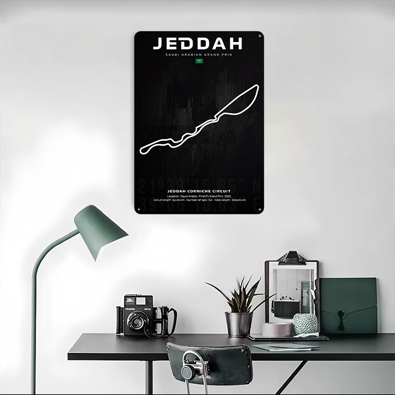 Mapa do Circuito de Jeddah, Pô - Custom Map Poster avaliação e preço